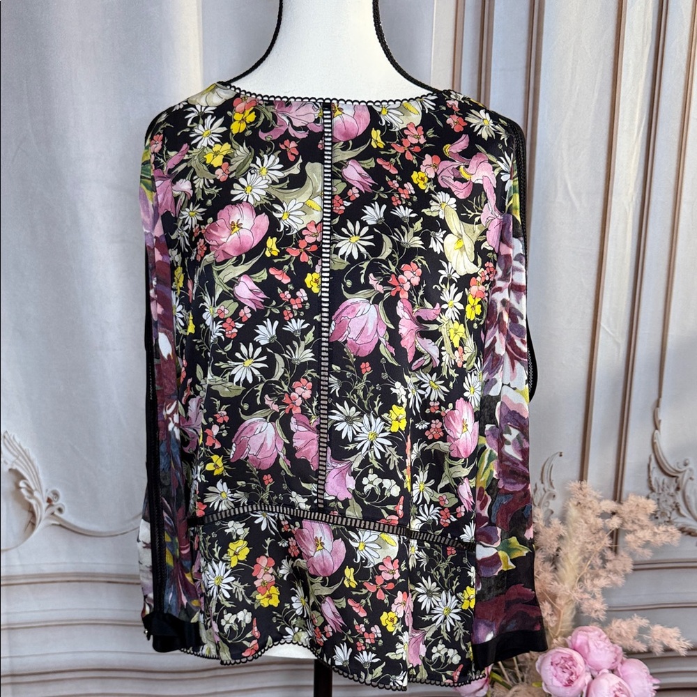 3.1 Phillip Lim Pink and black and yellow open Sleeveless Blouse
